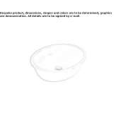 Recessed oval ceramic washbasin Creances