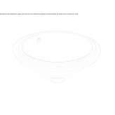 Round recessed washbasin made of porcelain glass Plavinas