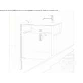 Console with integrated round washbasin in Cristalplant® Nyhammar