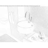 Ceramic washbasin mounted to the wall Anapa