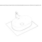 Oval countertop washbasin with overflow Barbalos