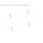 Double ceramic washbasin with overflow Thalheim