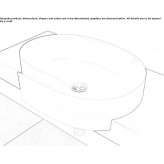 Partially recessed ceramic washbasin Valdieri