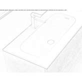 Cristalplant® washbasin with integrated countertop Loucen