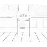 Console washbasin with towel rail McKinnon