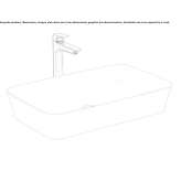Rectangular countertop ceramic washbasin Tatarani