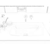 Glass washbasin with integrated countertop Limbach