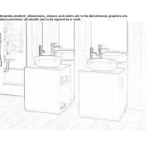 Umywalka ceramiczna okrągła nablatowa Novytsia