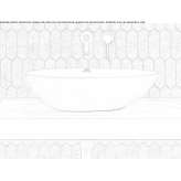 Resin Stone oval countertop washbasin with overflow Kouvaras