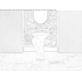 Freestanding oval single washbasin in Carrara marble Koscian