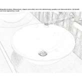 Round ceramic washbasin, countertop Gorey