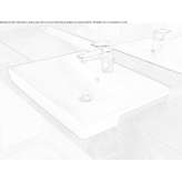 Partially recessed ceramic washbasin Ukhta
