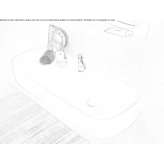 Corian® wall-mounted washbasin with integrated countertop Siegen