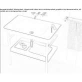 Cristalplant® rectangular console washbasin Solesti