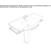 Ceramic washbasin with towel rack Polutla