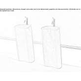Free-standing rectangular marble washbasin Inowlodz