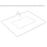 Rectangular undercounter washbasin Tayahua