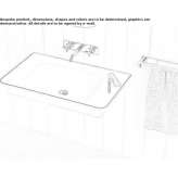Cristalplant® rectangular wall washbasin Solesti