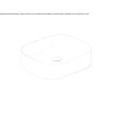 Rectangular countertop ceramic washbasin Pelm