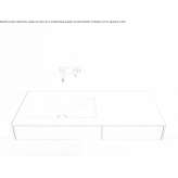 Umywalka ścienna Corian® z szufladami Limbach