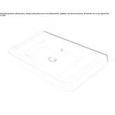 Rectangular ceramic wall washbasin with overflow Blanzi