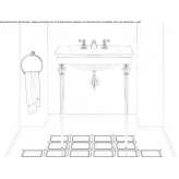Single console washbasin Kievskiy