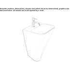 Ceramic washbasin mounted to the wall Rowland