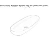 Oval countertop ceramic washbasin Creances