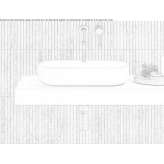 Single oval countertop washbasin, Resin Stone Yarnton