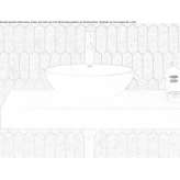 Round countertop washbasin made of stone resin Yarram