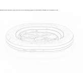 Oval countertop washbasin made of marble Nuevo