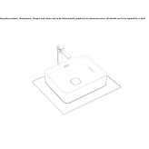 Ceramic countertop washbasin with overflow Barbalos