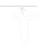 Single ceramic washbasin with overflow Dresher