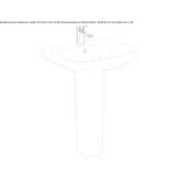 Rectangular ceramic washbasin with overflow Dresher