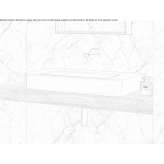Rectangular countertop ceramic washbasin Jembke