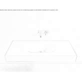 Umywalka ścienna Corian® ze zintegrowanym blatem Limbach