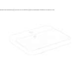 Rectangular recessed washbasin with overflow Plavinas