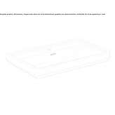 Ceramic semi-recessed washbasin with overflow Goshen