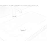 Umywalka Ceramilux® ze zintegrowanym blatem Havdrup