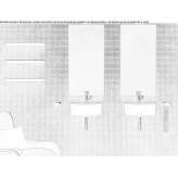 Round ceramic washbasin mounted to the wall Anapa