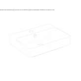 Rectangular countertop washbasin made of porcelain stoneware Plavinas