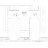 Freestanding round washbasin made of stone resin Yalinca