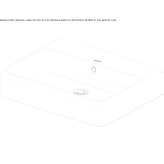 Umywalka ceramiczna pojedyncza z przelewem Pradillo