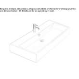 Rectangular ceramic washbasin Piskivka