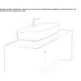 Ceramic countertop washbasin Rutul