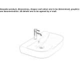 Single ceramic washbasin mounted to the wall Newnan