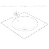 Round recessed washbasin Seroa