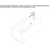 Rectangular ceramic washbasin Piskivka