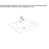 Rectangular ceramic washbasin Fristad