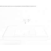 Korakril™ wall-mounted washbasin with integrated countertop Limbach